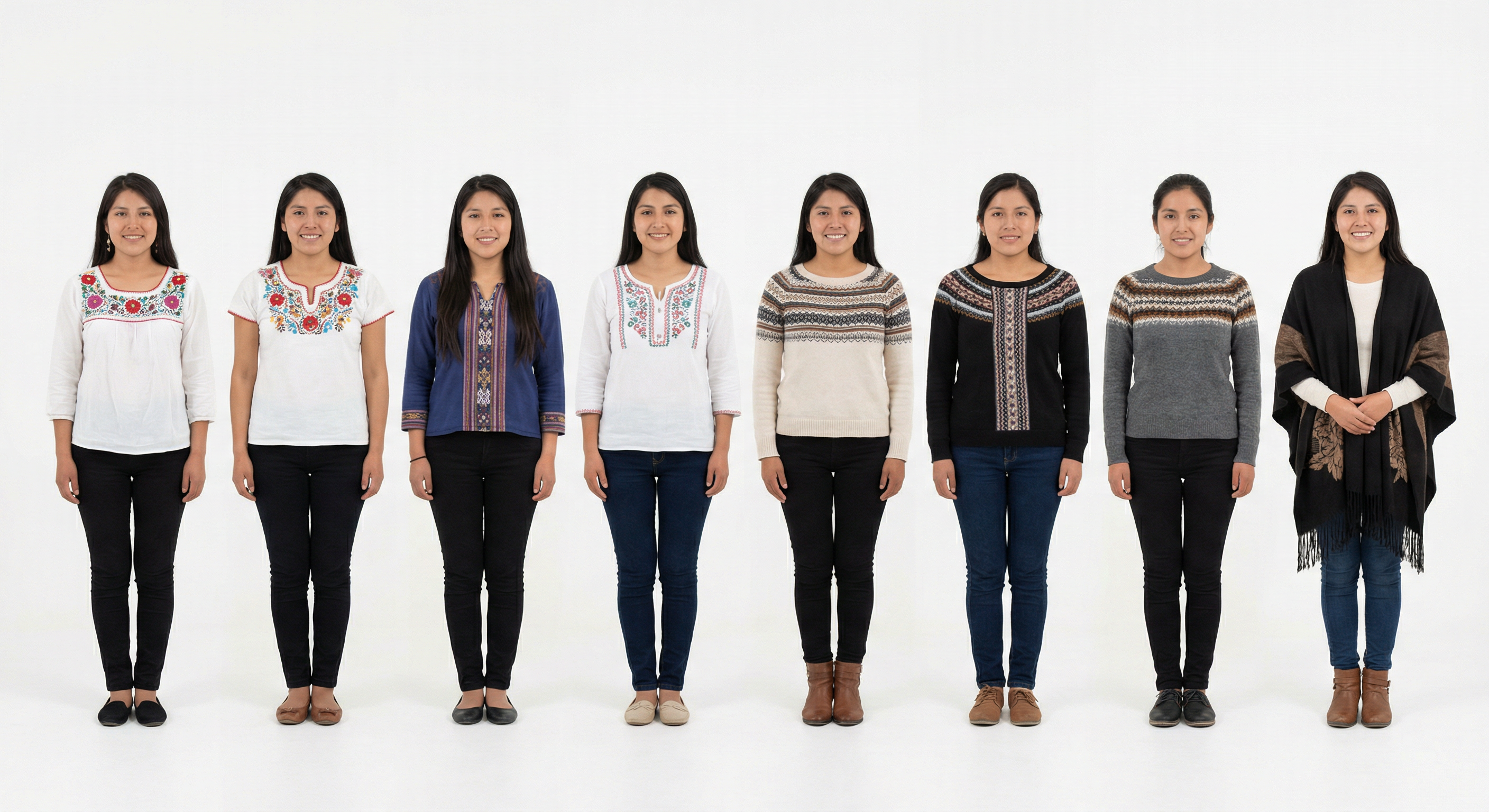 Typical women in Bolivia — 8 women group