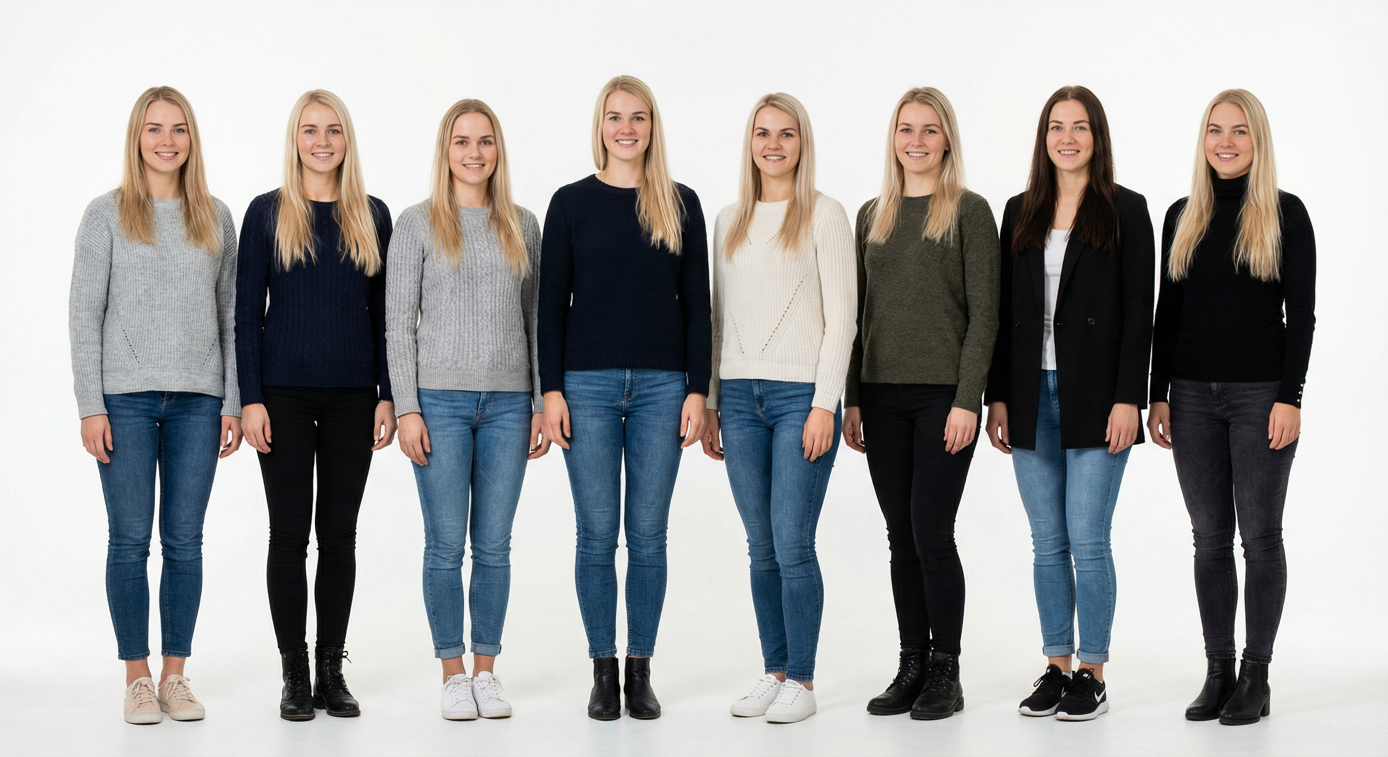 Typical women in Estonia — 8 women group