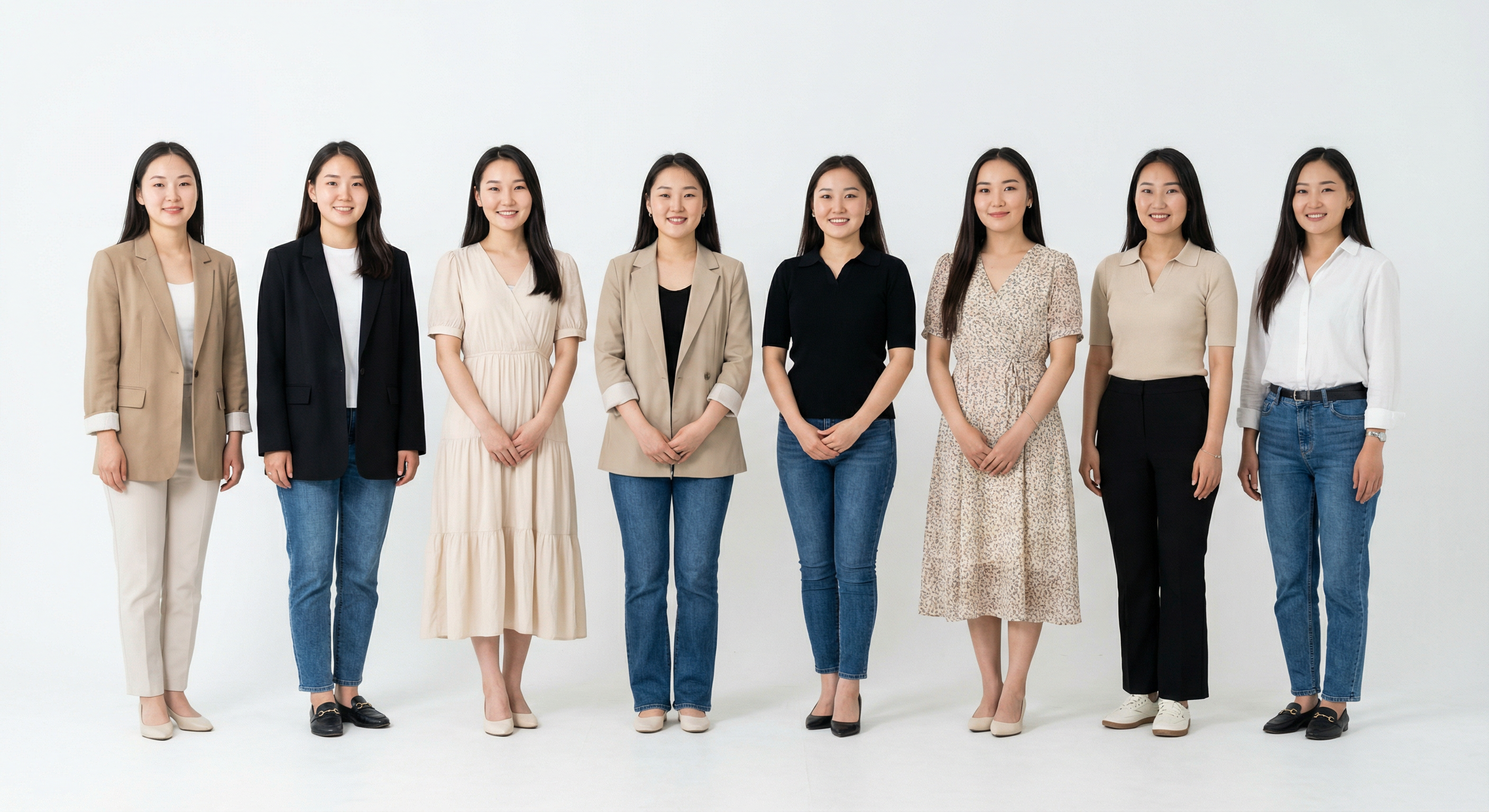 Typical women in Mongolia — 8 women group