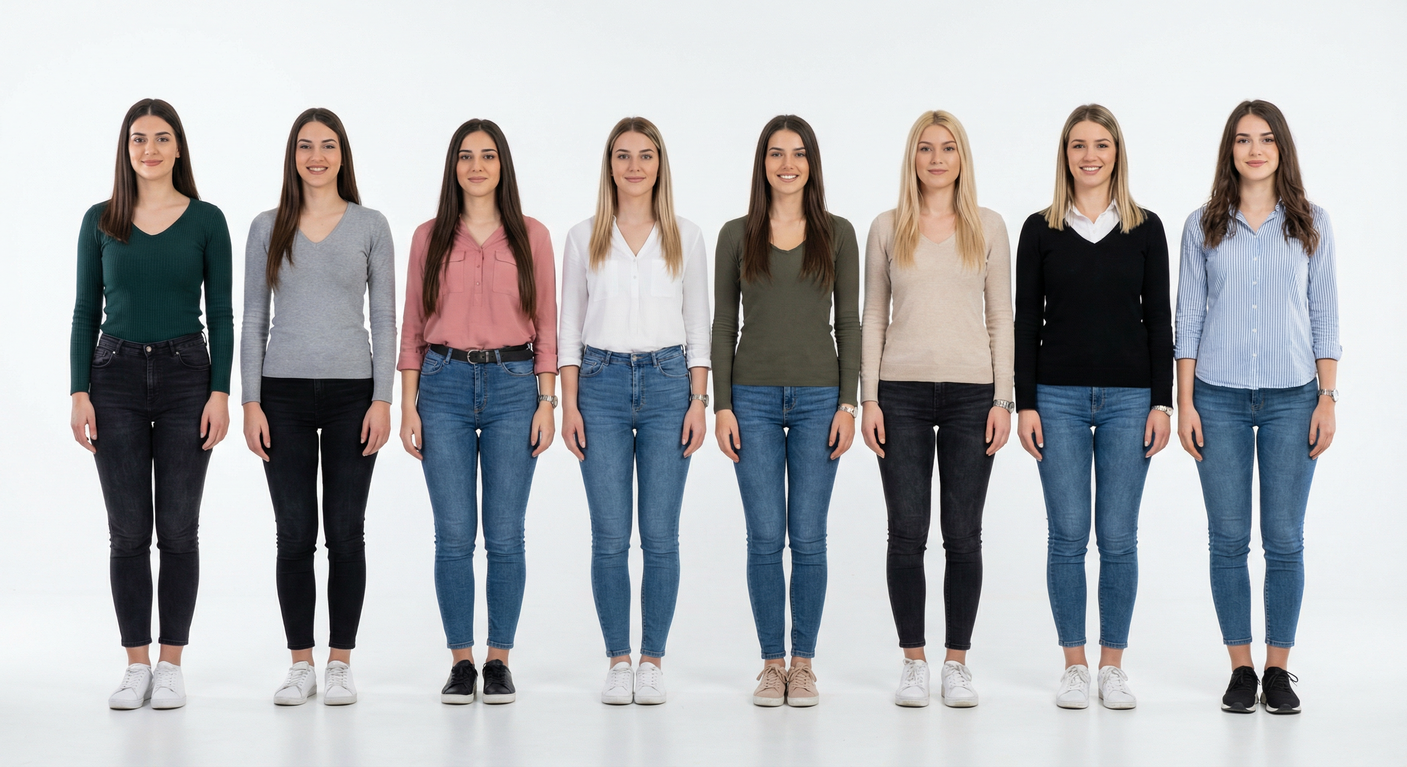 Typical women in Montenegro — 8 women group