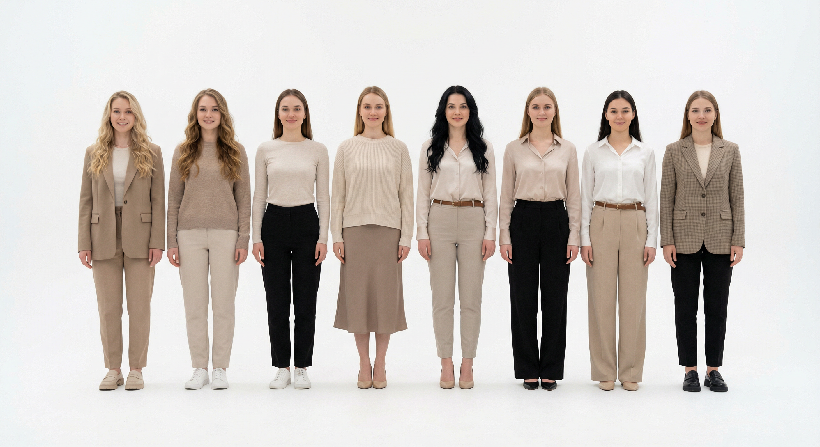 Typical women in Russia — 8 women group