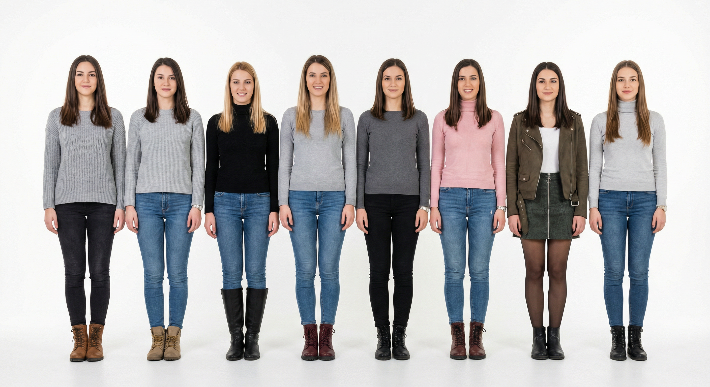 Typical women in Serbia — 8 women group