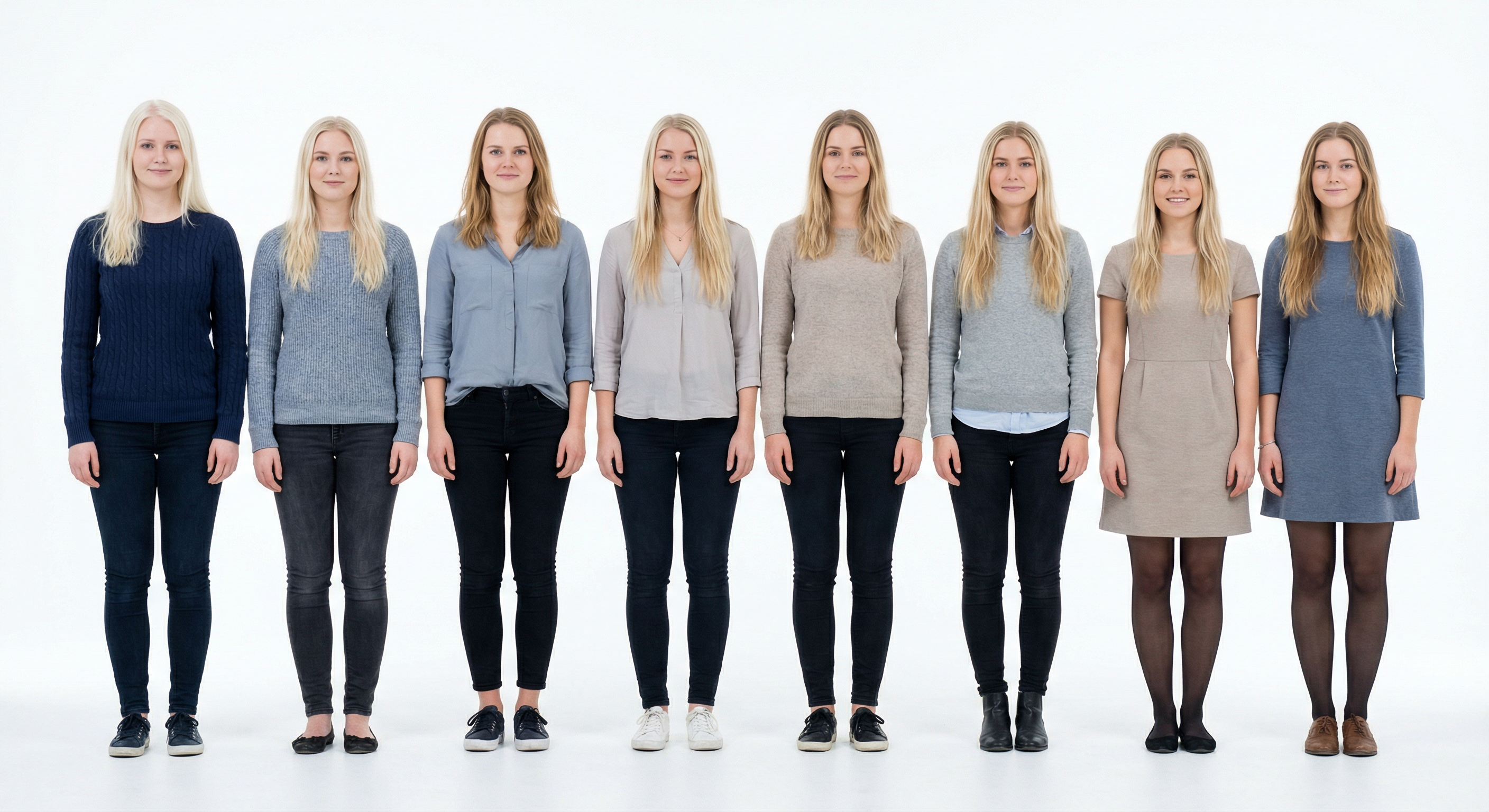 Typical women in Sweden — 8 women group