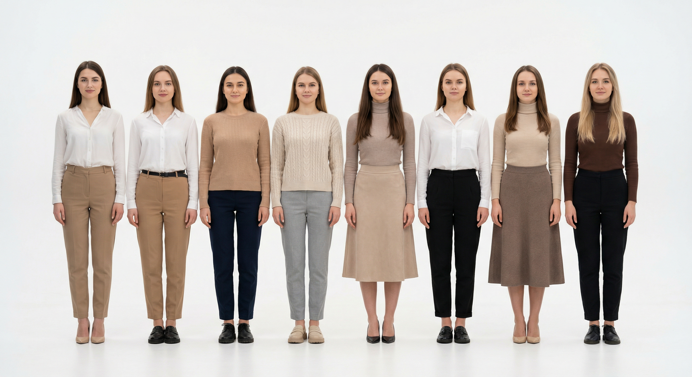 Typical women in Ukraine — 8 women group